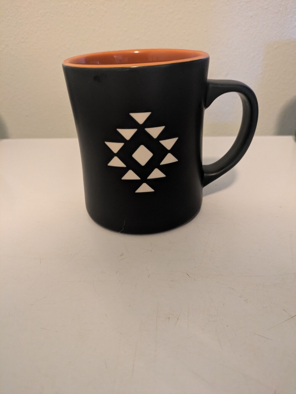 Starbucks Guatemala Antigua Matte Black Mug Aztec Geometric